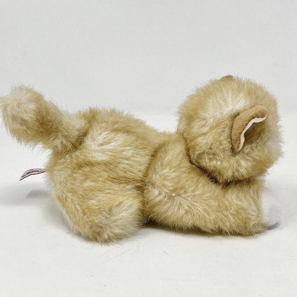 Aurora World‎ Yellow Gold Cat Plush 4” Tall Mini Blue Eyes - Picture 4 of 8